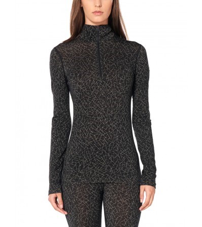 Merino Chemise Icebreaker 200 Oasis LS Half Zip Sky Paths W's