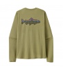 Patagonia Long-Sleeved Capilene Cool Sun Shirt - Fitz Roy Trout 40+ UPF M's
